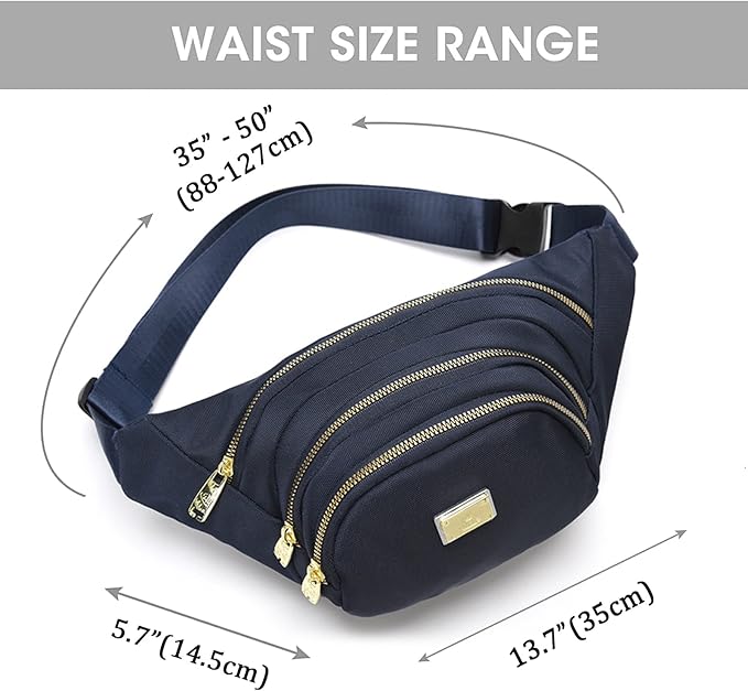 DAITET Crossbody Fanny Pack for Men&Women,Large Waist Bag & Hip Bum Bag with Adjustable Strap for Outdoors Workout Traveling Casual Running Hiking Cycling