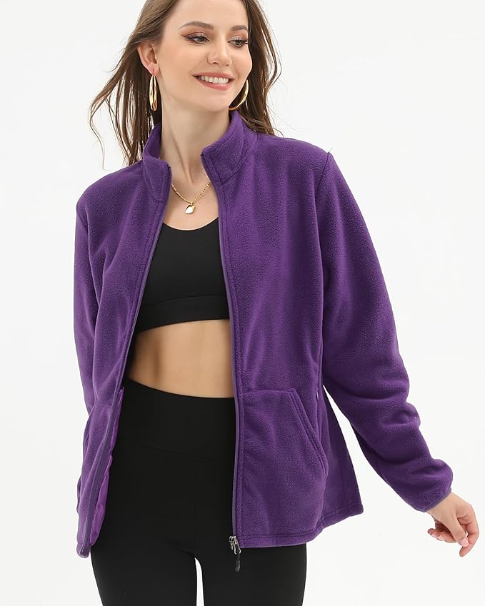 Argstar Women's Fleece Jacket with 6 Pockets (XS-2XL)