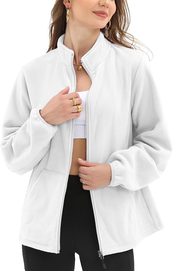 Argstar Women's Fleece Jacket with 6 Pockets (XS-2XL)