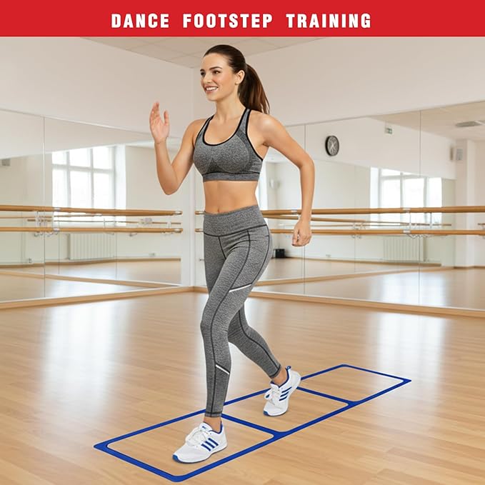 One-Piece Silicone Agile Ladder 1 PC Suitable for Sports & Fitness Step Training Soccer Footwork Practice Street Dance Step Training Auxiliary Kit for Various Indoor and Outdoor Floor Areas