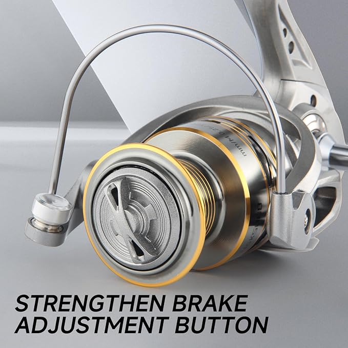 HAUT TON Spinning Reel 8000/9000/10000/12000/14000,6+1BB Metal Surf Fishing Reels,4.8:1 Gear Ratio 55lbs Drag Heavy Long Casting Inshore Saltwater Monster Fish