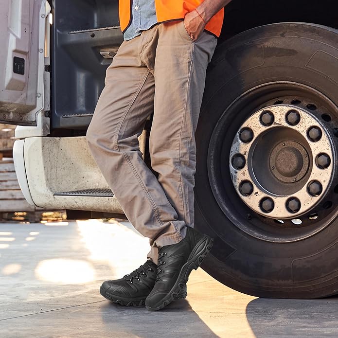 NORTIV 8 Men's Ankle High Waterproof Hiking Boots Outdoor Lightweight Shoes Trekking Trails Armadillo