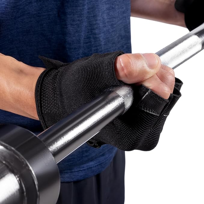 MARCY Apex Leather Padded Workout Gloves with Pull Tabs for Men & Women – Durable, Breathable & Adjustable for Weightlifting, Cycling, Gym & Training – Enhanced Grip & Palm Protection