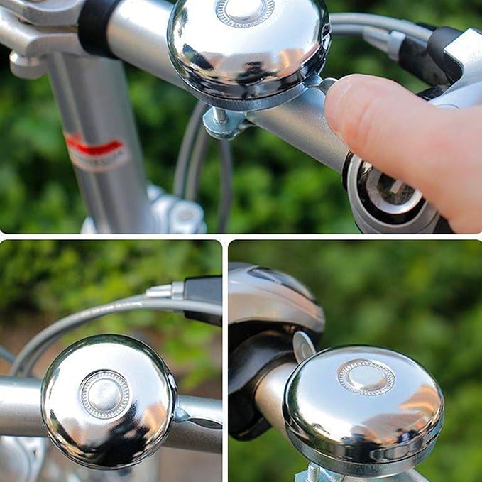 Classic Bell, Loud Crisp Clear Sound Bicycle Accessories for Adults Youths, Stylish Horn for Road and Mountain Bikes