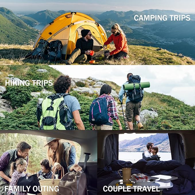 Ultralight Down Sleeping Bag for Adults with 600 Fill Power, Compact Sleeping Bag for Backpacking, Hiking and Camping