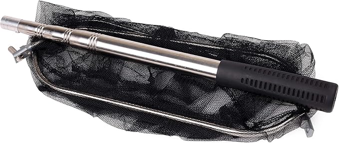 RESTCLOUD Fishing Landing Net with Telescoping Pole Handle, Fishing net Freshwater for Kids Men Women, Extend to 40-63 Inches