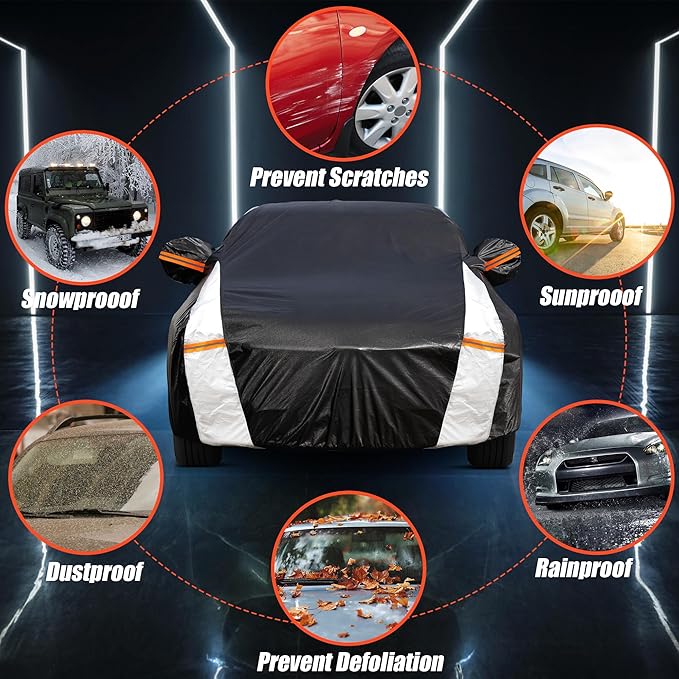 Honda Accord Car Cover 100% Waterproof All Weather, Gift with Towel, 10 Layers Car Cover Custom Fit 2001-2026 Honda Accord, Full Exterior Cover Rain Sun UV Protection with Door Zipper.