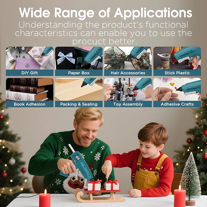 100W Full Size Hot Glue Gun, High Temp Glue Gun with 30 Glue Sticks(11 * 150MM), 90S Fast Heating Heavy Duty Industrial Hot Melt Gun for Crafting,Home Repairs,School DIY Projects