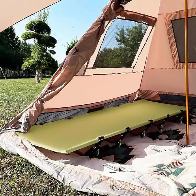 Ultralight Camping Cots for Adults, Portable Folding Bed, Tent Cot Lightweight Travel, Camping, Hiking, Backpacking, Mountaineering, Army Green
