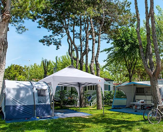 ABCCANOPY Outdoor Pop up Canopy Tent, 10x10 Instant Portable Canopy for Camping, Beach, Backyard, White