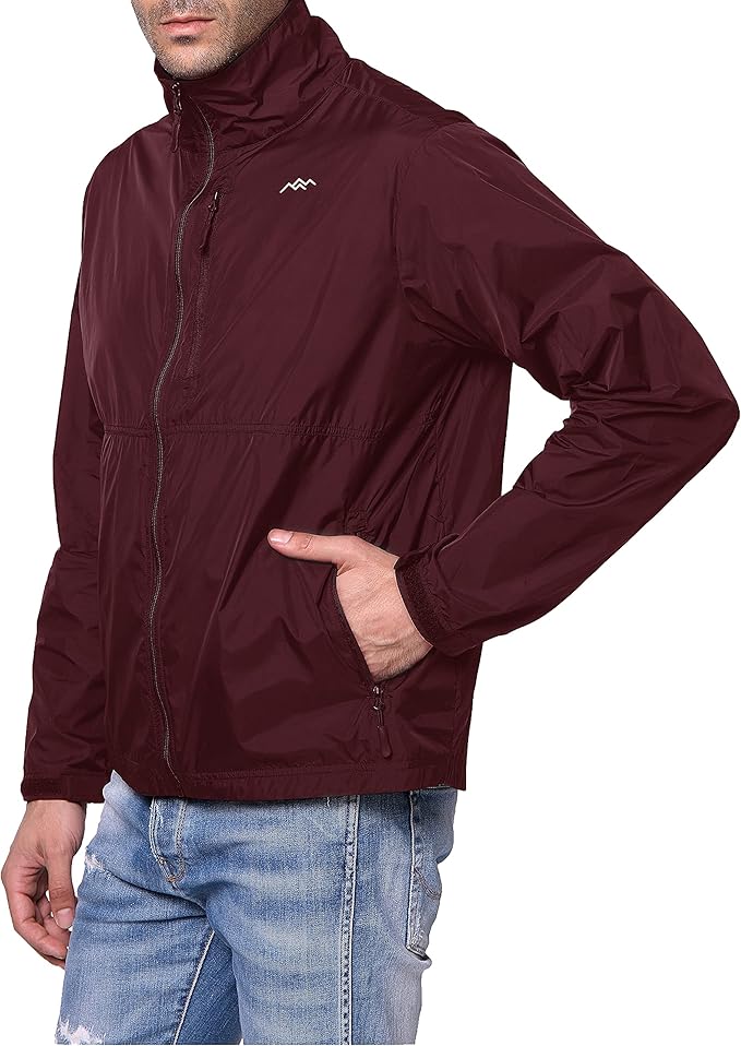 TRAILSIDE SUPPLY CO. Mens Windbreaker Jackets Lightweight Packable Jacket,Windproof and Dustproof