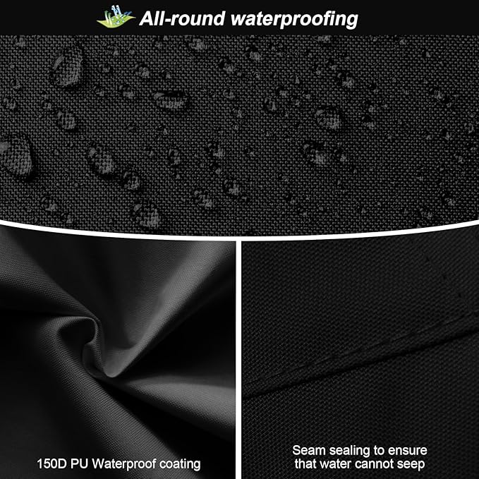 Rain Jacket, High Visibility Rain Coat and Pants, Waterproof Raincoat with Hood, Lightweight Rain Suit for Outdoor Activities, Rain Ponchos for Adults Reusable, Men Women, Black B, XXL-3XL