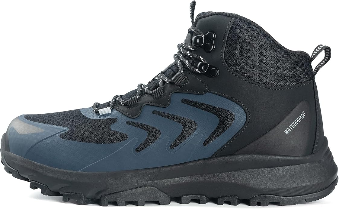 Men's Waterproof Hiking Boots Lightweight Comfortable Breathable Outdoor All-Terrain Trekking Ankle Boots