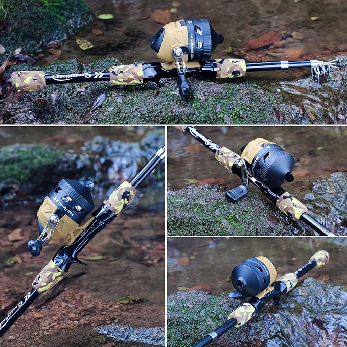 Sougayilang Kids Fishing Rod and Reel Combo,Light Weight Fishing Pole with Spincast Fishing Reel Tackle Bag Lures for Youth,Girls and Boys Good Starter Fishing Kit