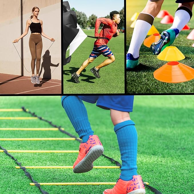 20FT Agility Soccer Ladder Cones for Training Equipment As Gifts for Boys