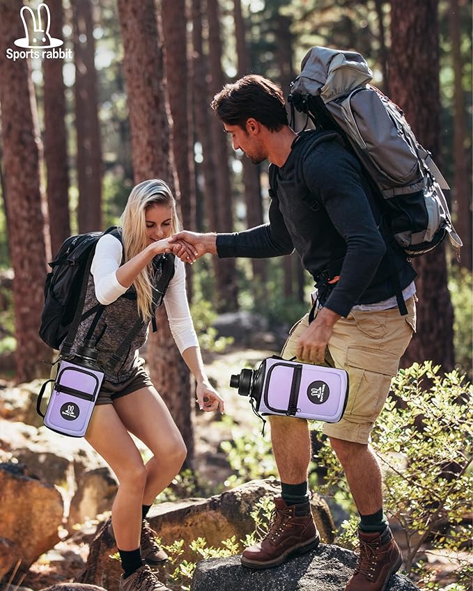 Sports rabbit Universal Water Bottle Holder – Durable Oxford & Neoprene Hybrid Design Compatible with Stanley 30/40oz Handled & 64/87oz Straight Tumblers, Adjustable Strap for Gym, Travel, Outdoors