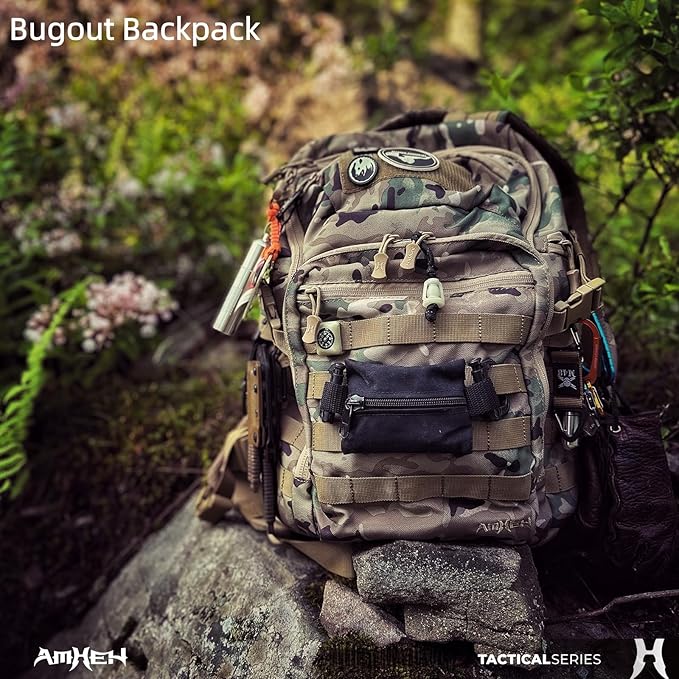 32L Military Tactical Backpack Assault Pack | Fit 17 Inch Laptop, Hiking, Survival, Travel, Work, Daily Use (Camo)