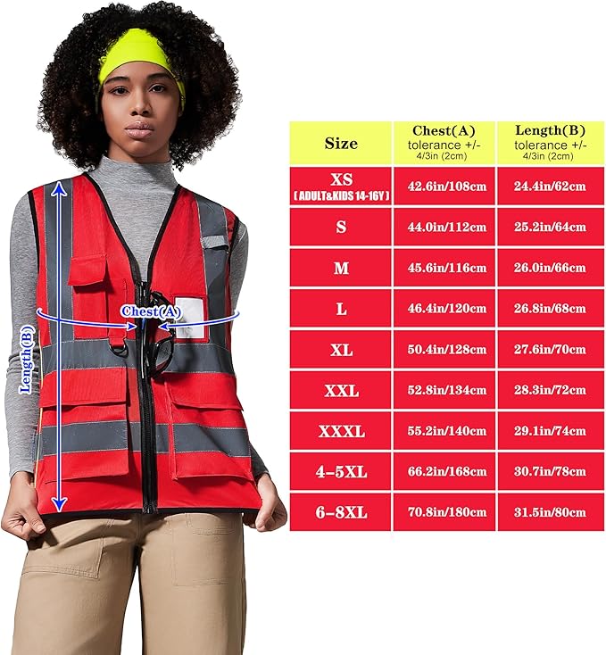 A-SAFETY High Visibility Reflective Safety Vest Customize Logo (XS-8XL)