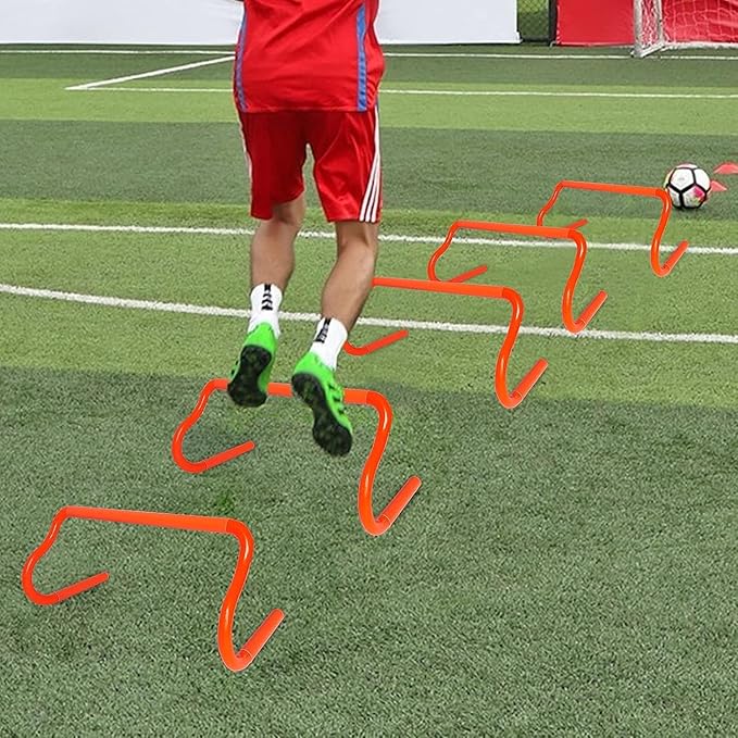 Professional Agility Ladder Speed Training Equipment Set-20ft Agility Ladder,12 Soccer Cones, 4 Agility Hurdles, Running Parachute, Suitable for Soccer Football Basketball Training