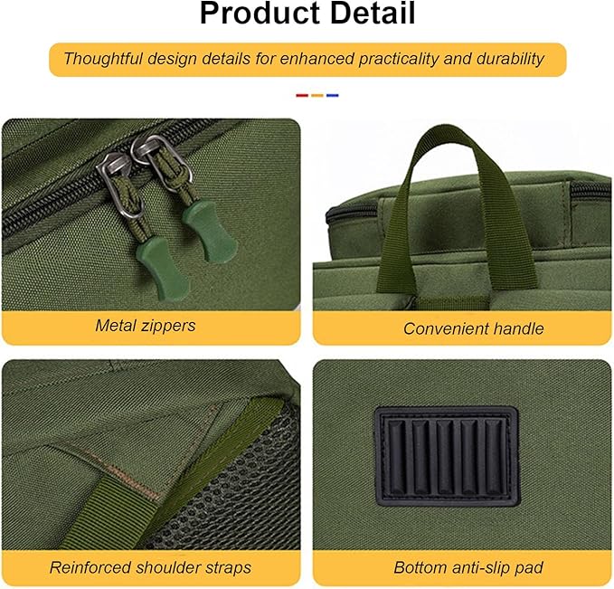 Fishing Backpack with Tackle Boxes 45L Fishing Tackle Backpack Bag Tackle Box, Outdoor Waterproof Large Tackle Bag Gear Storage Bag for Fishermen Christmas Birthday Gifts (Green)