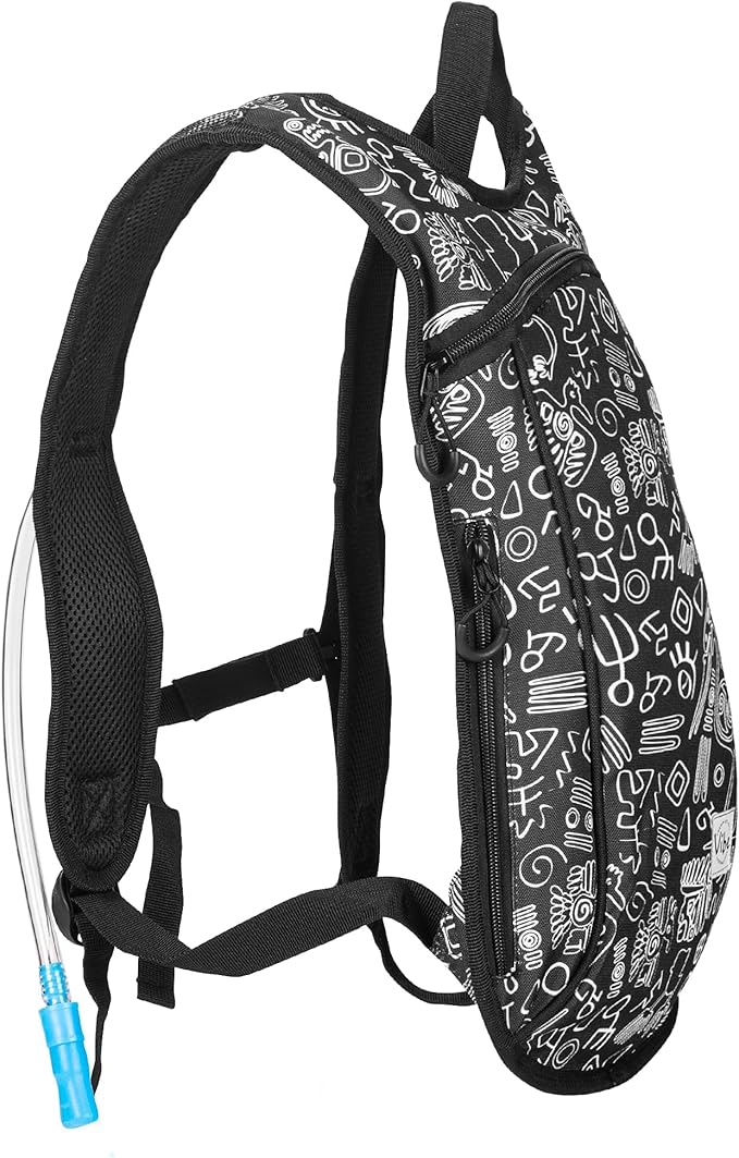 Vibe Festival Gear Hydration Pack Backpack with 2L Water Bladder for Women, Men, Teens, Kids - Hydropack Hydro Sports, Outdoor, Running, Camping, Hiking, Festivals, Raves