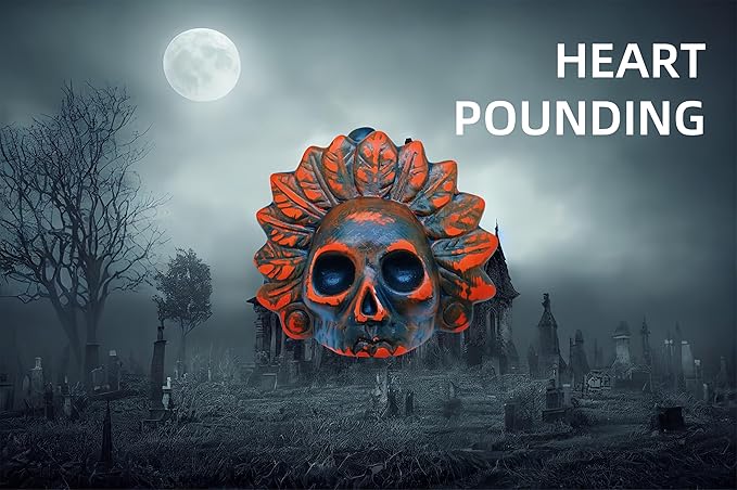 Real Screaming Aztec Death Whistle, Loudest Authentic Terrifying Human Scream Whistle for Sports & Safety At 125+ Decibels, Collectible, Halloween Atmosphere Creation (Bloodthirsty Red)