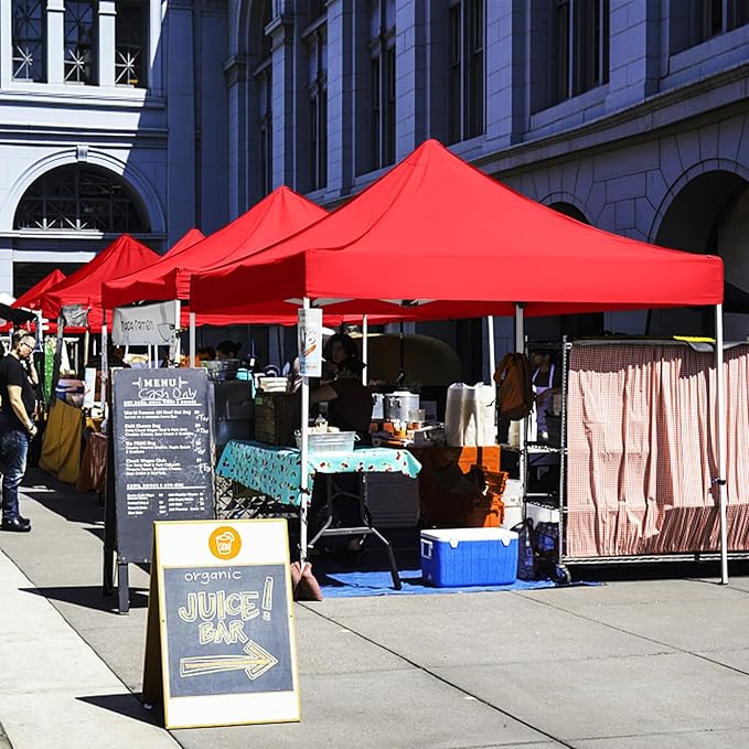 10x10 Pop Up Canopy Tent Commercial Series,Red