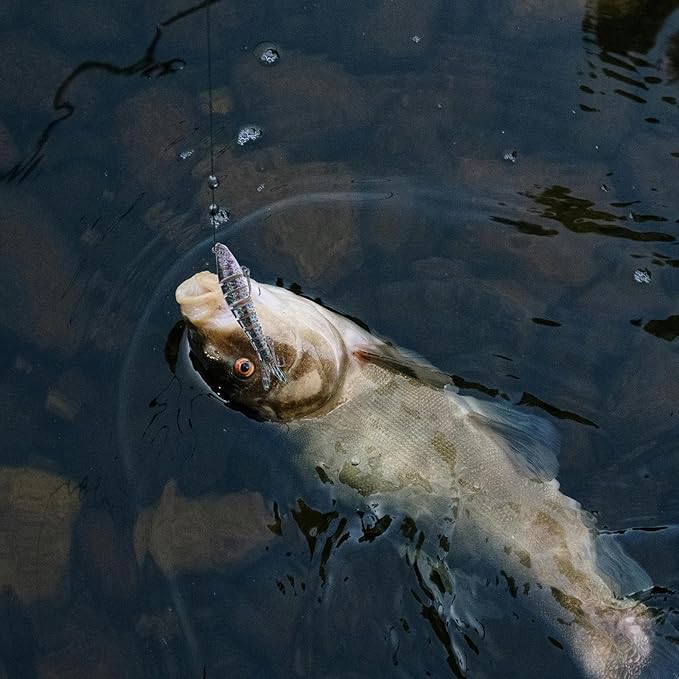 Goture Bass Fishing Lures, Lifelike Jointed Swimbait for Bass Trout Walleye Crappie Pike, Slow Sinking Segment Swimming Bait Fishing Lures for Freshwater and Saltwater, Gifts for Men