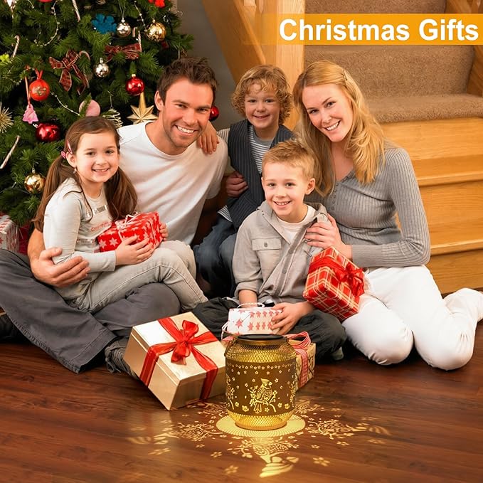 2 Pack Cardinal Solar Lanterns Outdoor Waterproof, Gardening Cardinal Gifts for Women, Mom, Men, Metal Bird Decorative Lanterns for Yard, Patio, Lawn, Garden Decor