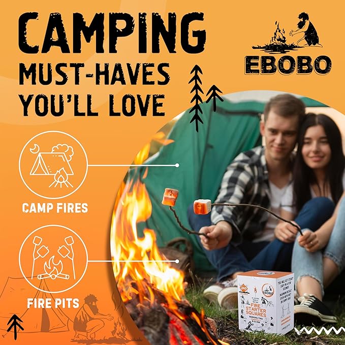 240 pcs Fire Starter Cubes β Natural Wax-Based, Odorless & Non-Toxic β Quick Ignition for BBQ Grill, Fireplace, Wood Stove, Fire Pit & Camping β Easy, Mess-Free Lighting