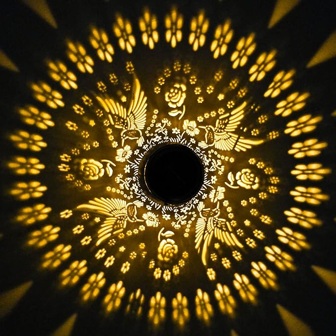 Solar Lanterns Hummingbird Christmas Garden Decor, 1 Pack Hanging Christmas Solar Lights Gifts for Mom Outdoor Waterproof Vintage Table Metal Lights for Yard, Patio, Lawn, Balcony, Pathway