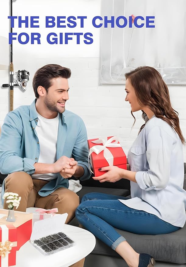 500 Pcs - Fishing Swivels Stainless Steel Barrel Swivels Fishing Tackle Kit with Assorted Sizes for Saltwater & Freshwater Rigs