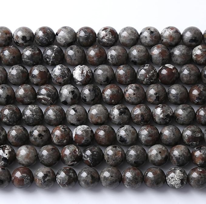 85PCS 8MM Flame Yooperlite Stone Beads Loose Beads for Jewelry Making DIY Bracelets Show Flame Color Under The Irradiation of UV Lamps 2 Strands