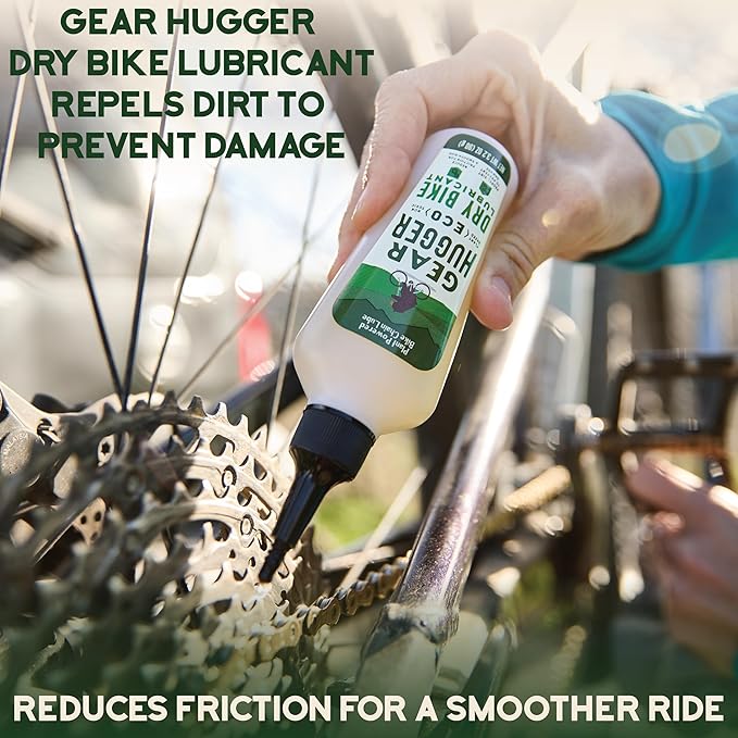 Gear Hugger - Dry Lube and Degreaser - Eco-Friendly & Long-Lasting Bike Chain Cleaner – Plant-Based Bike Lubricant, No Petroleum, No PTFE