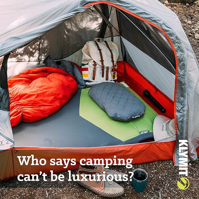 Klymit Static V Luxe 76x30x3 Inch Sleeping Pad and Static V Sheet for Camping Pads