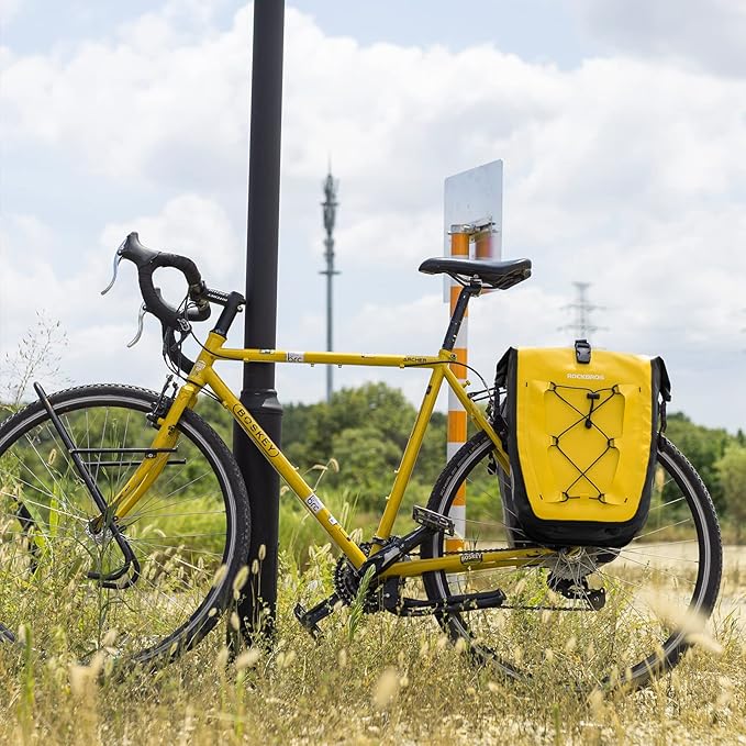 ROCKBROS Bike Panniers Waterproof Bike Rear Rack Bag Max 30L Large Capacity Bike Rear Panniers for Cycling Traveling Commuting