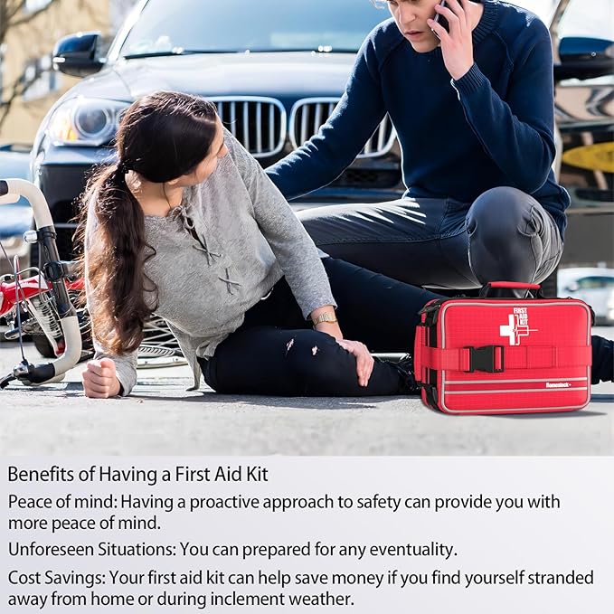 First Aid Kit Comprehensive First Aid Trauma Kit,First Aid Kits for Businesses,Car, Hiking, Backpacking, Camping, Traveling, and Cycling