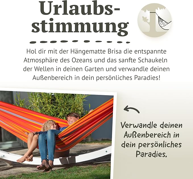 LA SIESTA Brisa Classic Hammock, Handmade, Weather-Resistant, Tear-Resistant Hammock for Indoor & Outdoor Relaxation, Size-King - Toucan