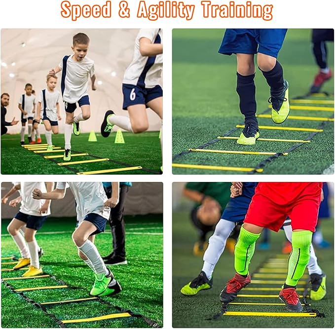 20FT Agility Soccer Ladder Cones for Training Equipment As Gifts for Boys