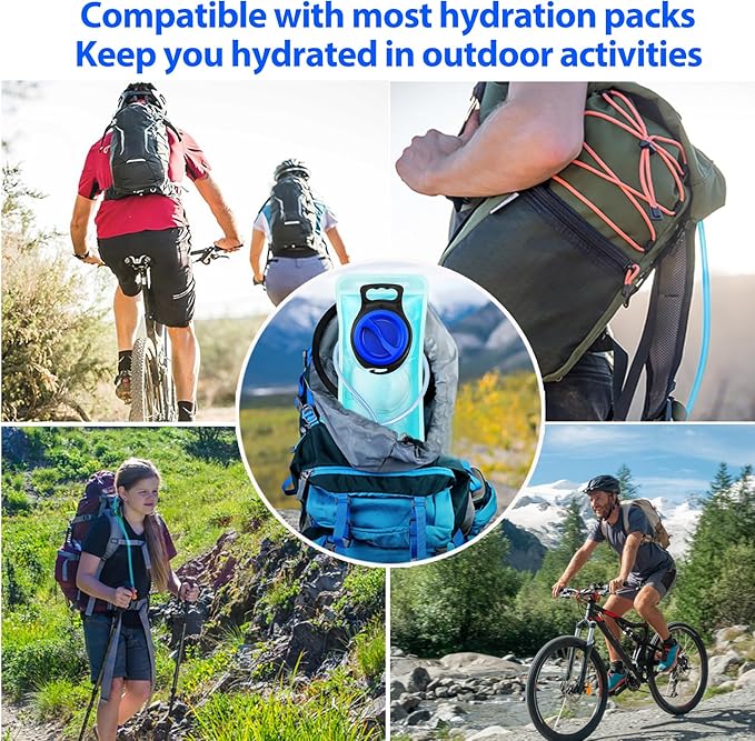 Hydration Bladder, 1.5-2-3L Water Bladder for Hiking Backpack, BPA-Free Leak Proof Water Reservoir Storage Bag, Water Pouch Hydration Pack for Camping Cycling Running