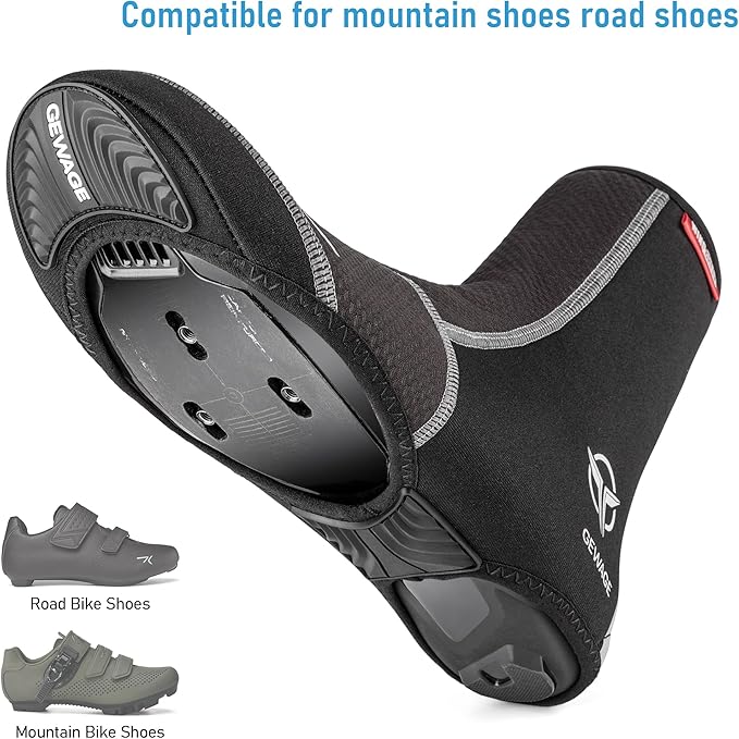 GEWAGE Cycling Shoe Covers -Warm Bike Shoe Covers - Windproof Mountain Road Cycling Overshoes - Cycling Shoe Cover for Men Women