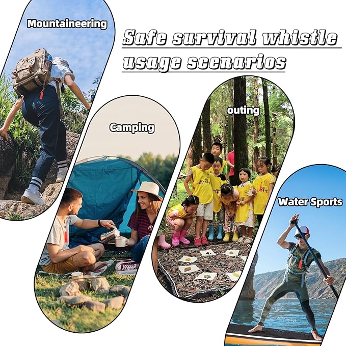 3/4 Pcs Emergency Whistle - Super Loud Survival Whistle with Lanyard for Safety Alert,Boating,Swimming,Kayaking,Hiking,Camping,Hunting,and Rescue Signaling