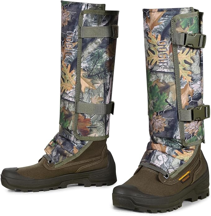 QOGIR Snake Gaiters 3 Pack: Durable Snake Guards for Hunting, Snake Gaiter Leggings for Men & Women, Snake Bite Protection for Lower Legs, Snake Proof Gaiters