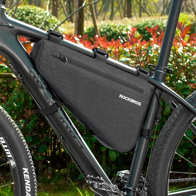 ROCKBROS 4L Bike Bicycle Frame Bag Waterproof Bikepacking Bike Bag Triangle Frame Bag Large Bike Storage Bag Under Frame
