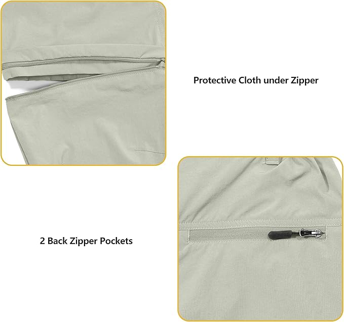 Little Donkey Andy Men's Stretch Convertible Pants, Zip-Off Quick-Dry Hiking Pants, UV Protection, Lightweight