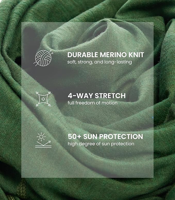 Merino Wool Base Layer Women - 100% Merino Wool Shirt Women Thermal Underwear Long Sleeve T-Shirt for Hiking