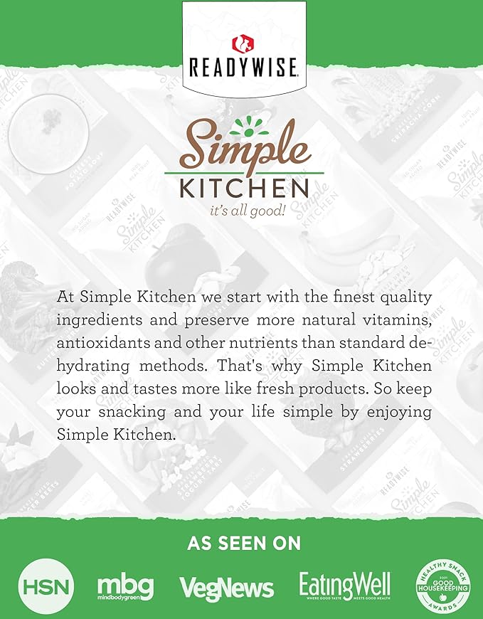 Simple Kitchen Dehydrated Chopped Onions - 250 Servings for Family Meal Prep, Gluten Free & Freeze Dried Survival Just Add Water Canned Food, for Camping Meals, Backpacking & Hiking, #10 Can Package