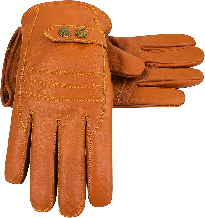 Riparo Winter Gloves for Men, Leather Winter Gloves for Cold Weather, Snow Gloves for Motorcycle Driving Hiking Outdoor