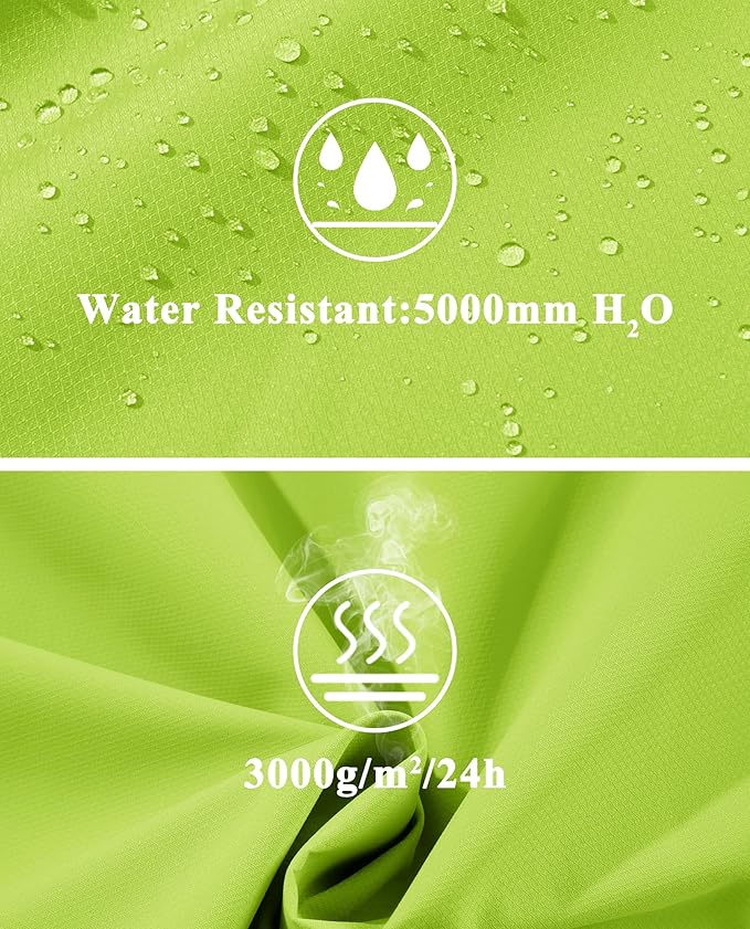 MAGCOMSEN Men's Lightweight Windbreaker Rain Jacket Raincoat with Detachable Hood for Hiking Fishing Activewear