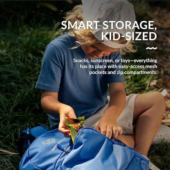 Water Buffalo Mini Sherpa Kids Hiking Backpack & Hydration Backpack, with 1.5L Bladder, Adjustable Fit, Reflective Trim